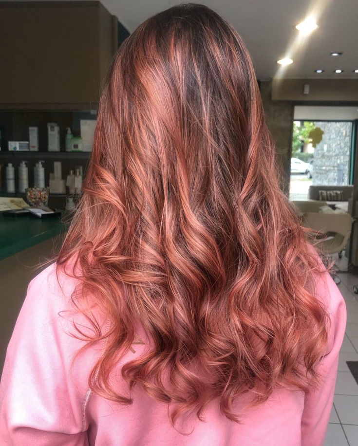 Cabelo ouro rosa