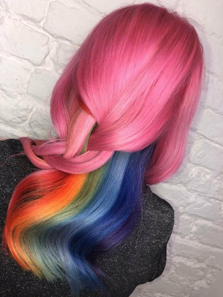 (+135 foto) Pinte o cabelo da criança de rosa