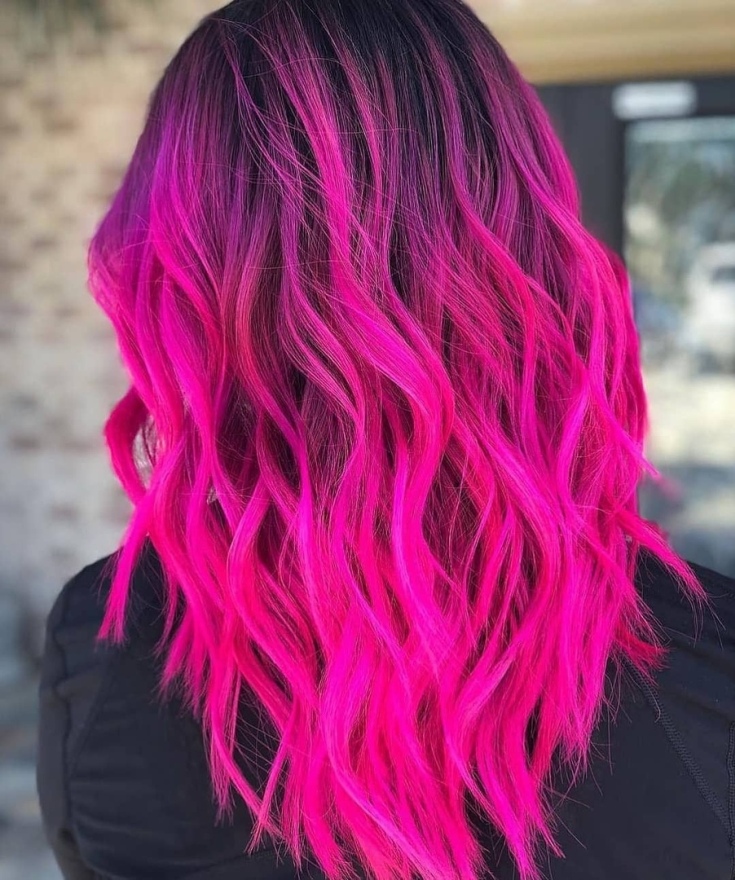 (+135 foto) Pinte o cabelo da criança de rosa