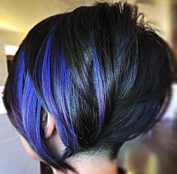 (+180 fotos) Cabelo preto para cabelo curto