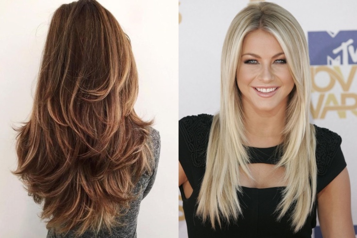 Cascata de corte de cabelo para cabelos longos