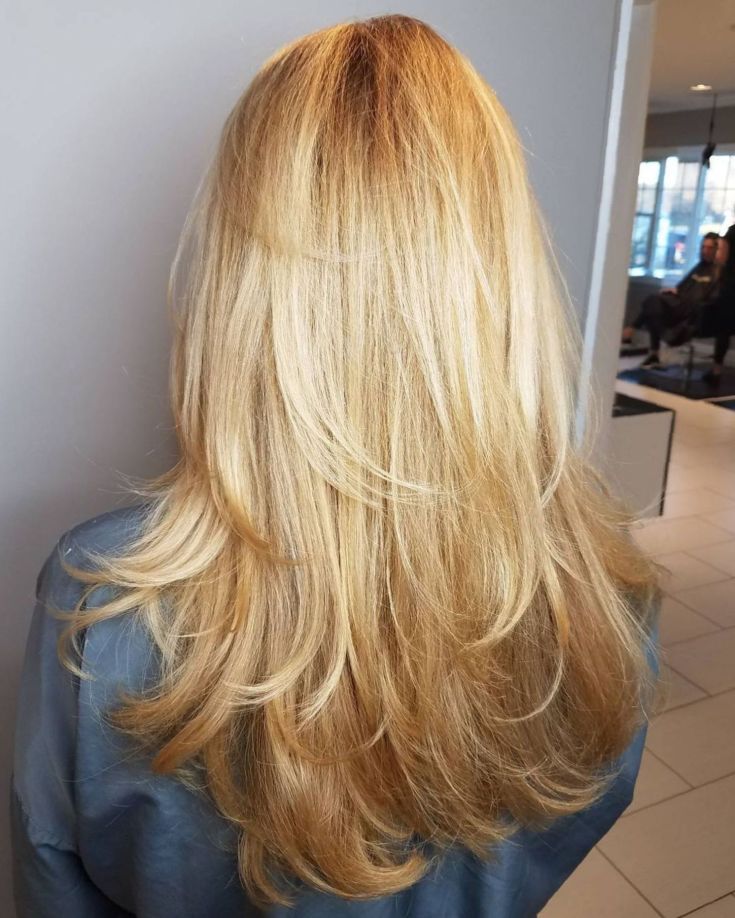 Cascata de corte de cabelo para cabelos longos