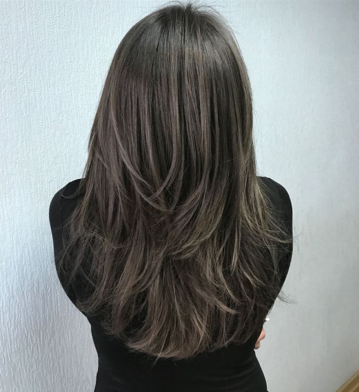 Cascata de corte de cabelo para cabelos longos