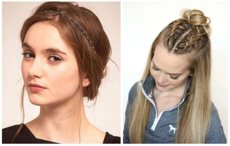 Penteados de crianças no jardim de infância e na escola para o ano novo