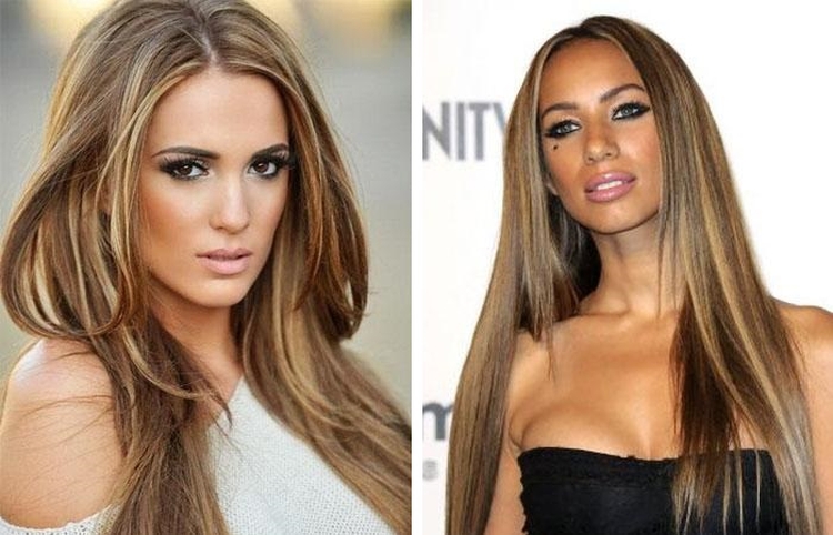 Cabelo leitoso com diferentes tons