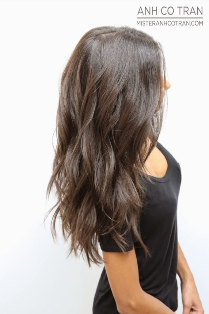 Cascata de corte de cabelo para cabelos longos