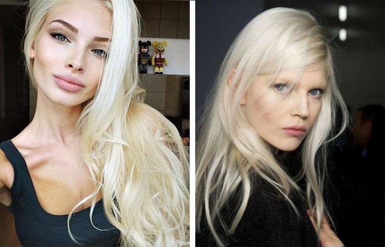 Cabelo leitoso com diferentes tons