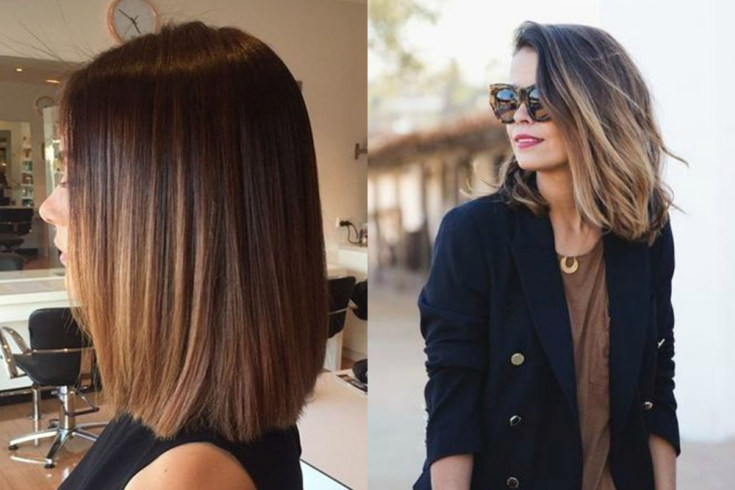 (+180 fotos) Shatush em cabelos escuros de comprimento médio