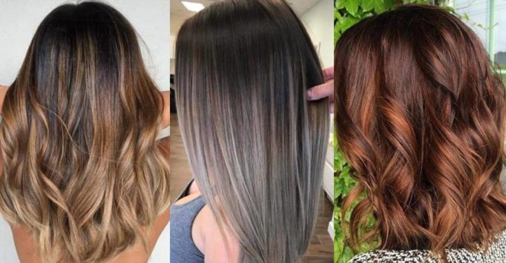 (+180 fotos) Shatush em cabelos escuros de comprimento médio