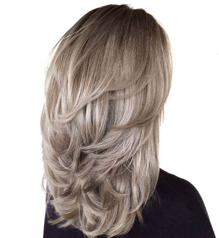 Cascata de corte de cabelo para cabelos longos