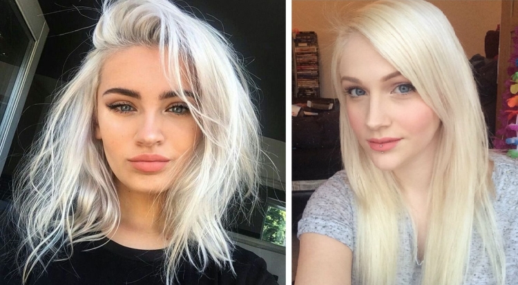 Cabelo leitoso com diferentes tons