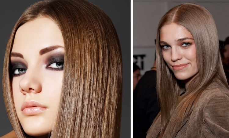 Cabelo leitoso com diferentes tons