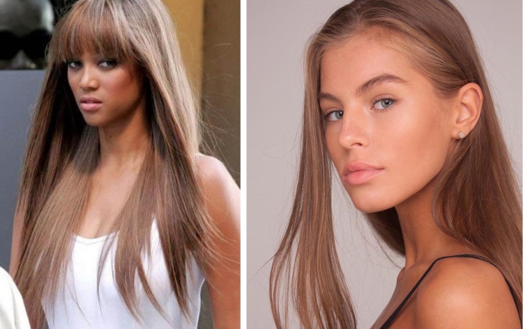 Cabelo leitoso com diferentes tons