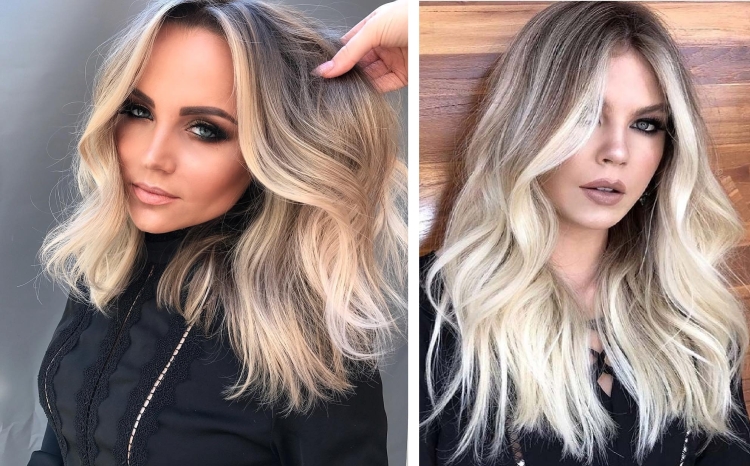 Cabelo leitoso com diferentes tons
