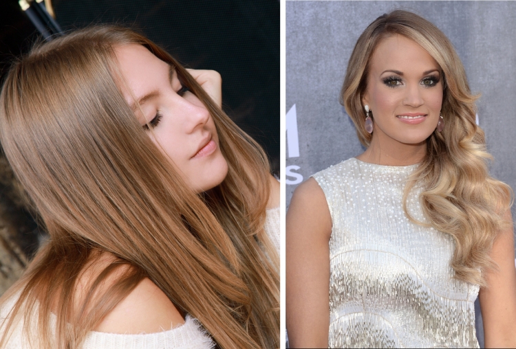 Cabelo leitoso com diferentes tons