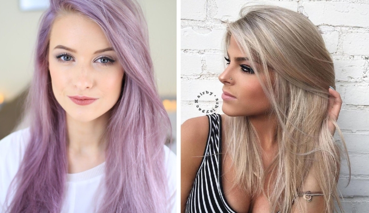 Cabelo leitoso com diferentes tons