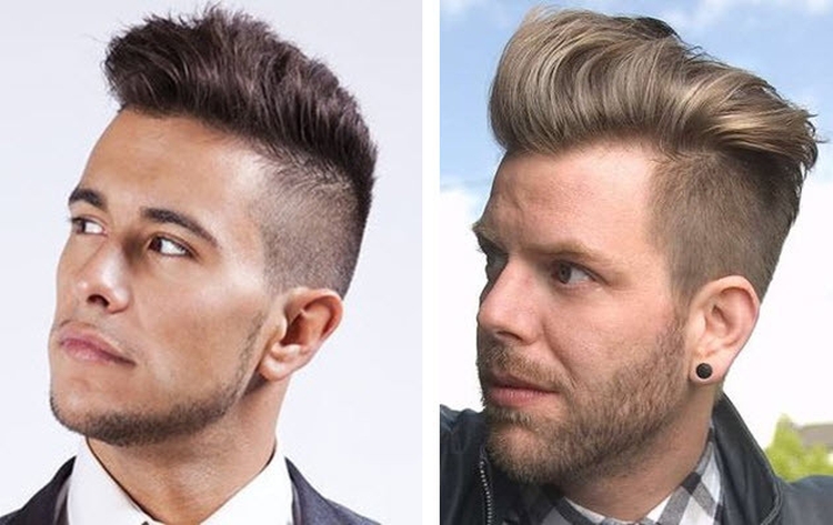 Cortes de cabelo masculinos com têmporas raspadas com nomes e exemplos