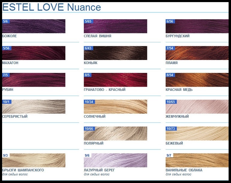 Estelle paleta de cores de cabelo
