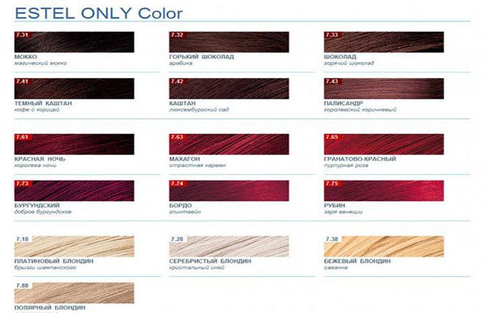 Estelle paleta de cores de cabelo