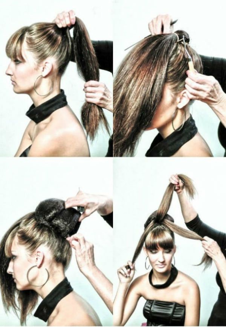 Penteados altos para cabelos longos