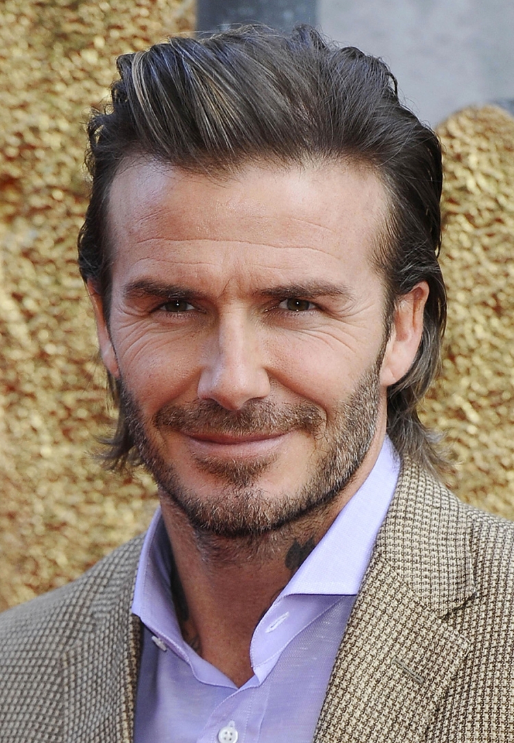 Penteados de Beckham: foto de cortes de cabelo