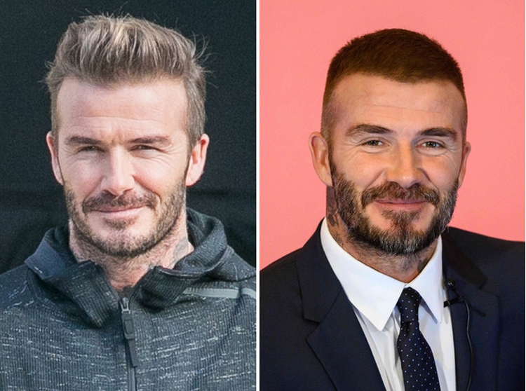 Penteados de Beckham: foto de cortes de cabelo