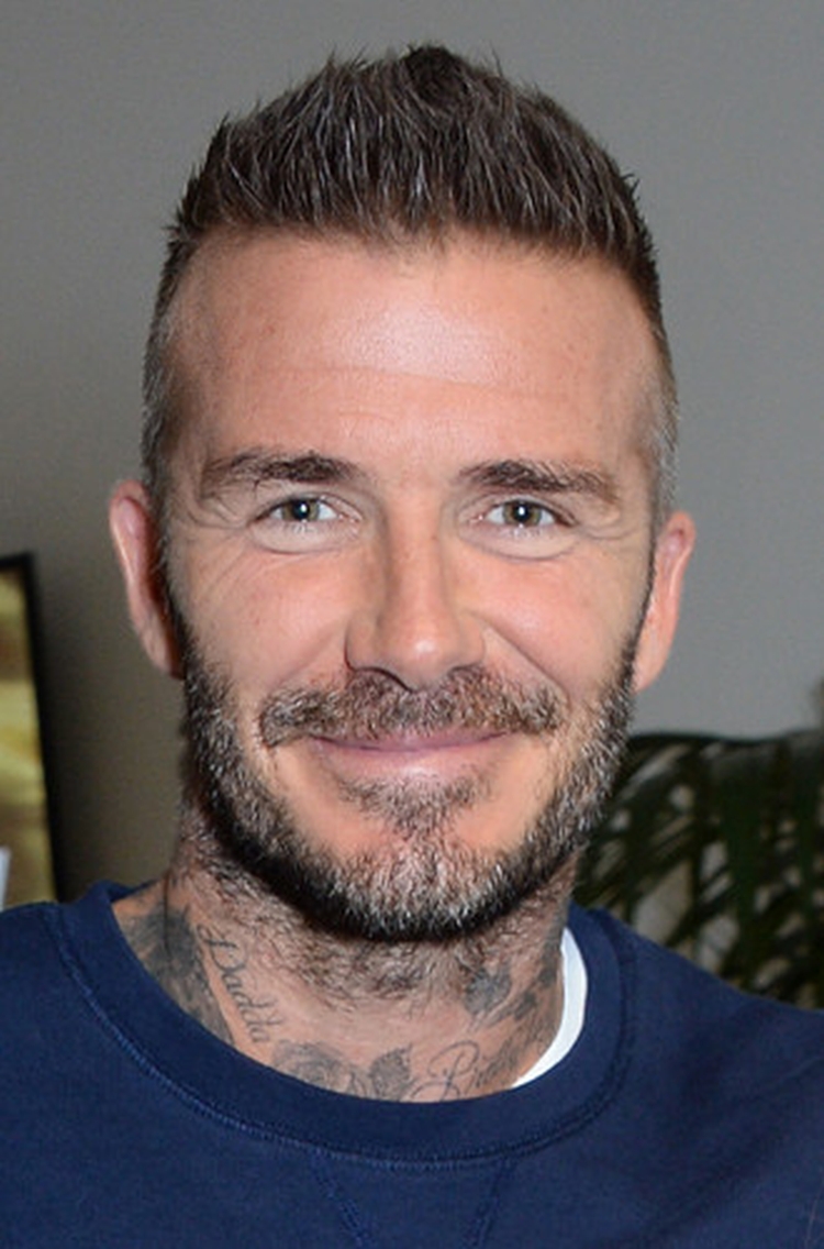 Penteados de Beckham: foto de cortes de cabelo