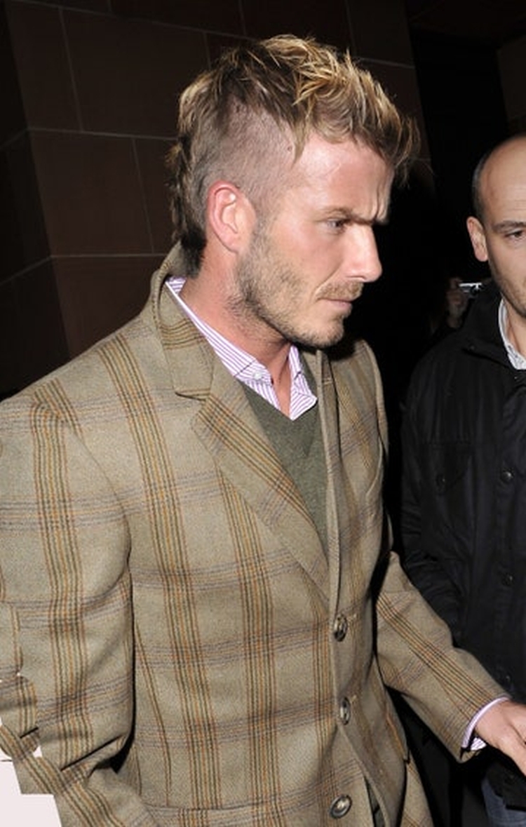 Penteados de Beckham: foto de cortes de cabelo