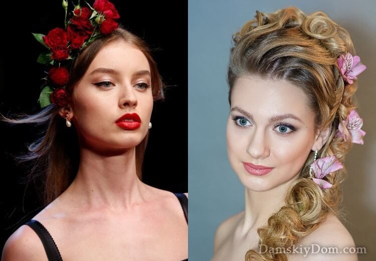 Penteados de noite para cabelos médios