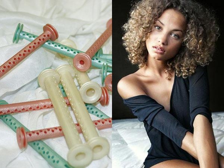 Bobinas de cabelo com permanente