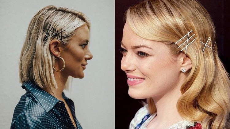 Penteado com grampo de cabelo com presilhas