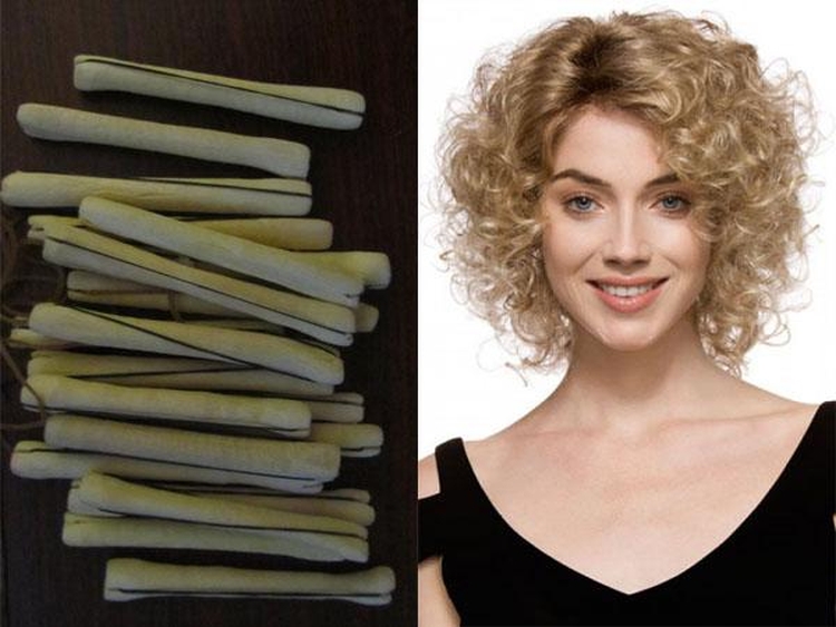 Bobinas de cabelo com permanente