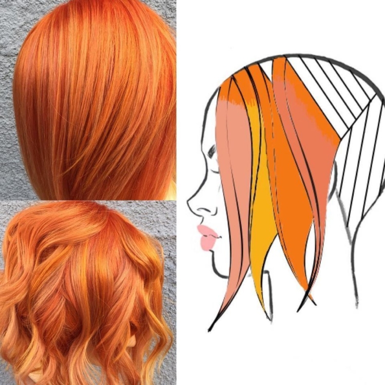 Técnica de coloração de cabelo