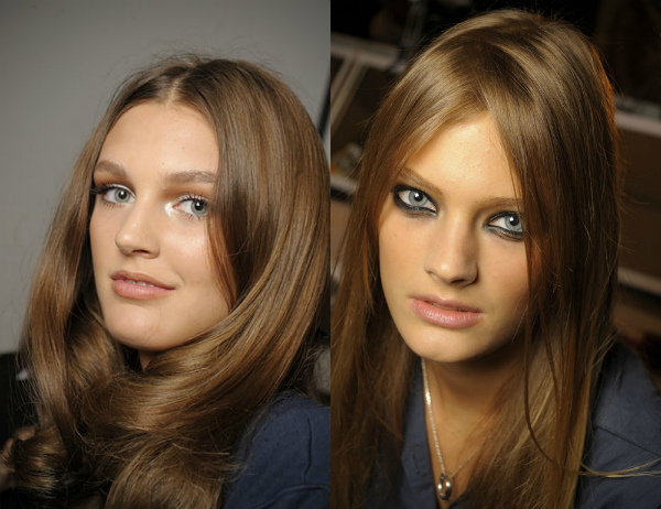 Cabelo cor de noz dourada