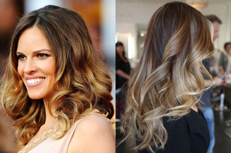 Cabelo cor de noz dourada