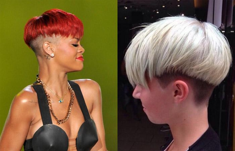 Desenho na parte de trás da cabeça raspada em meninas