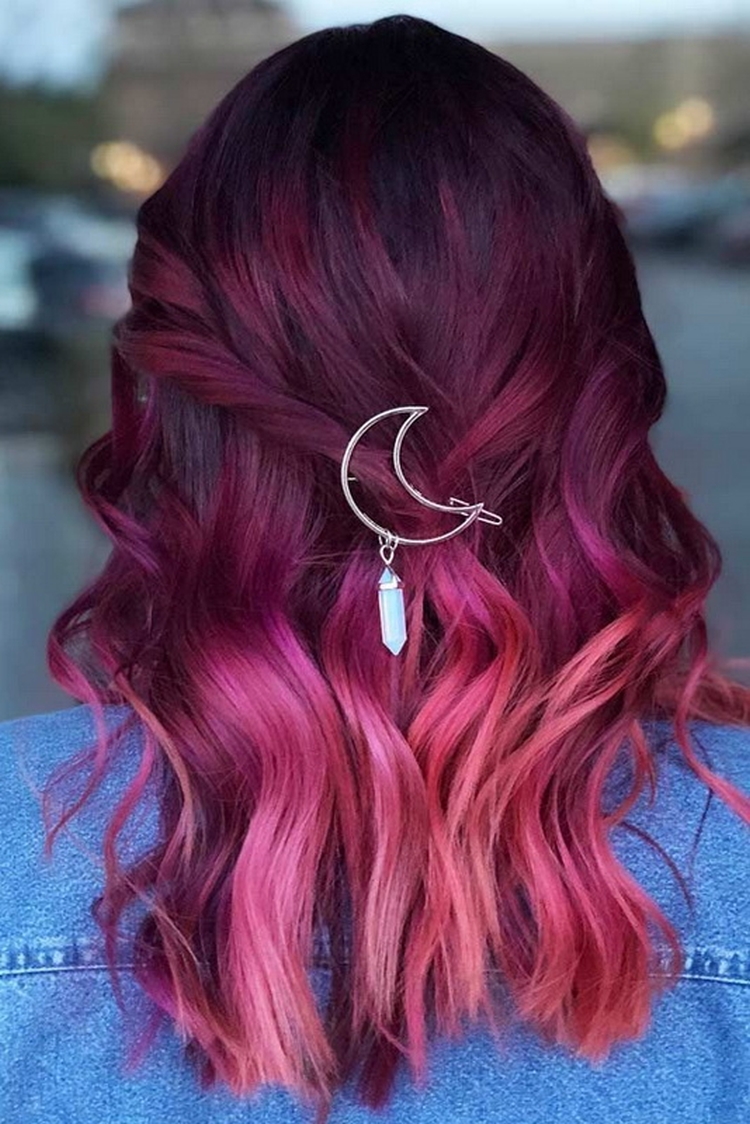 Cabelo cor de vinho