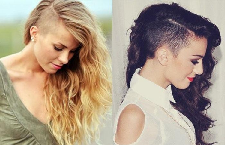 Desenho na parte de trás da cabeça raspada em meninas