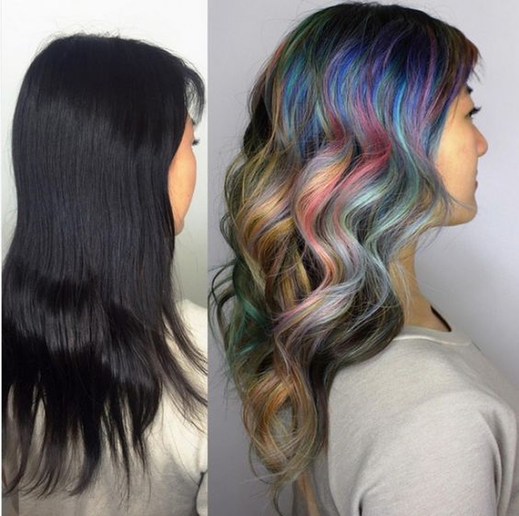 Foto de coloração de cabelo complexa para morenas
