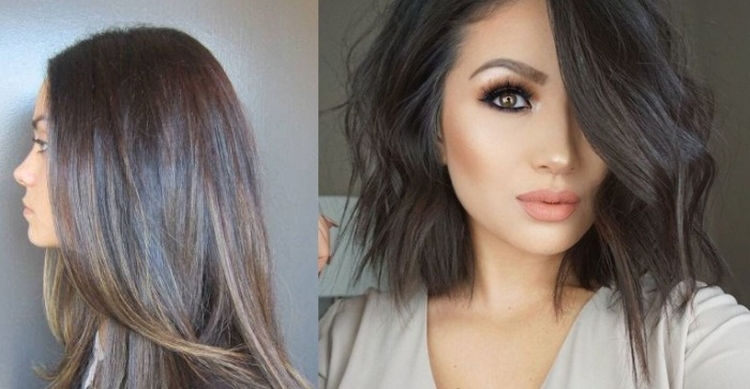 Foto de coloração de cabelo complexa para morenas