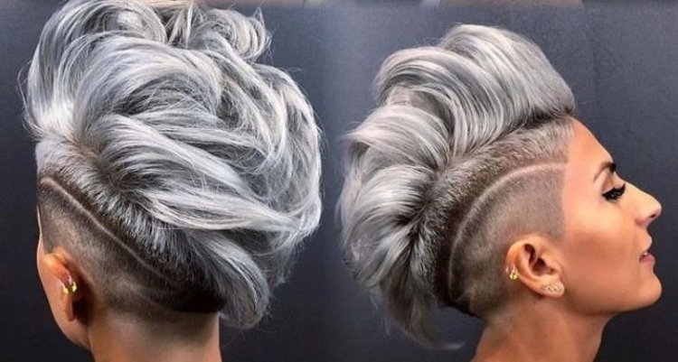 Desenho na parte de trás da cabeça raspada em meninas