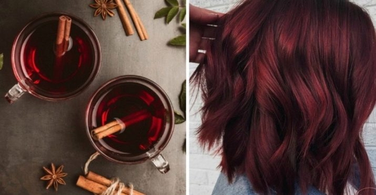 Cabelo cor de vinho