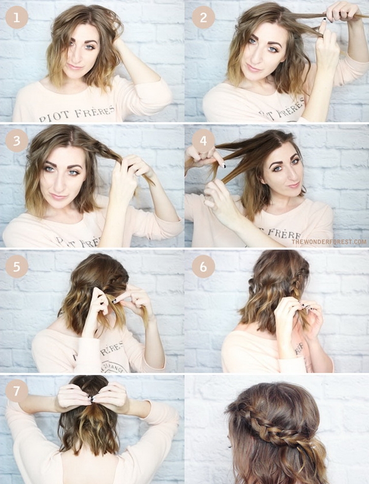 Estilo noturno para cabelo curto