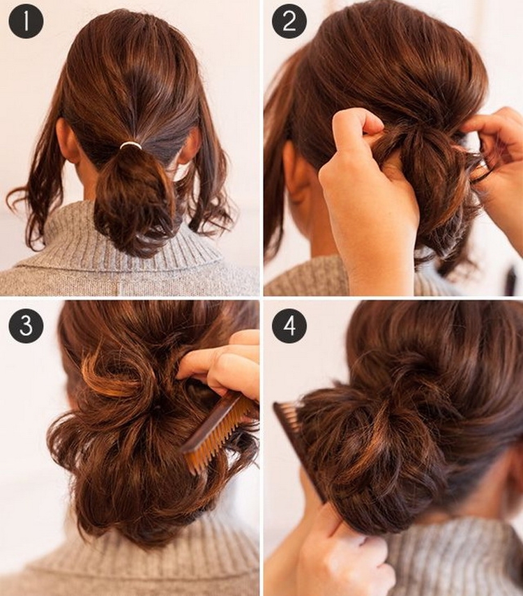 Estilo noturno para cabelo curto