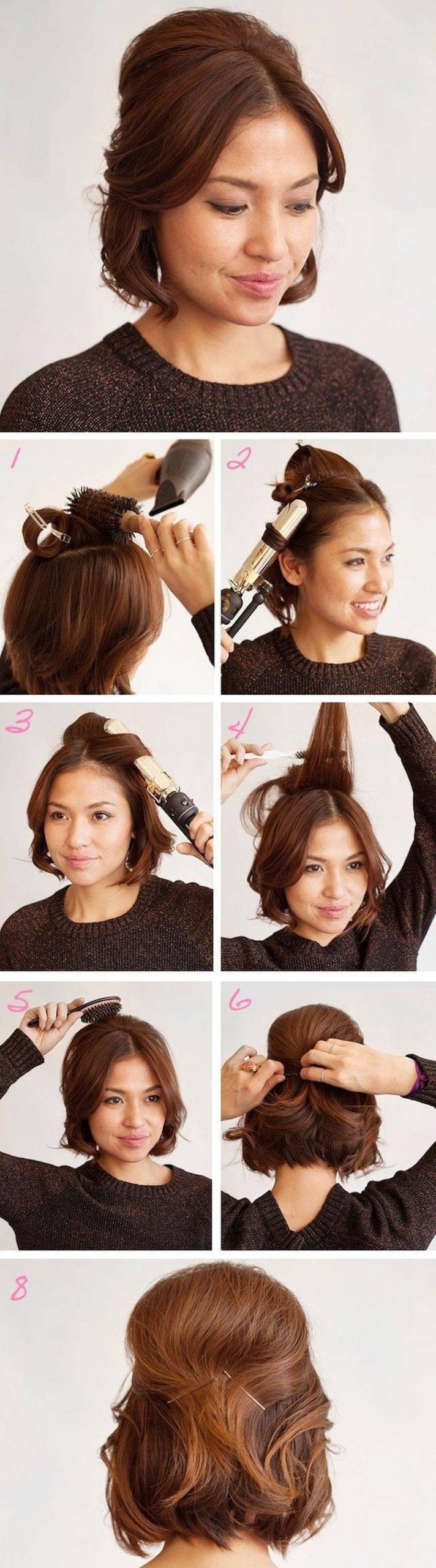 Estilo noturno para cabelo curto