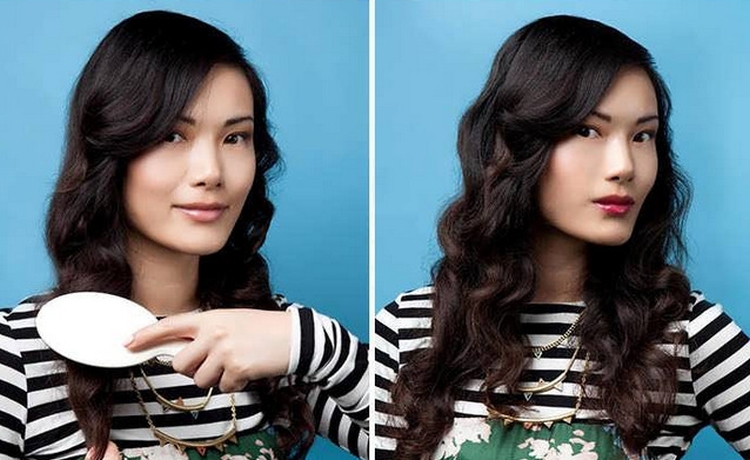 Penteado com cachos para cabelo médio