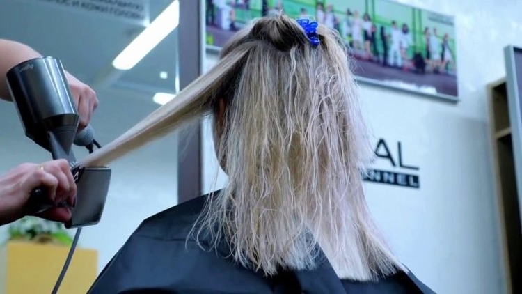 Técnica de coloração com toque de ar