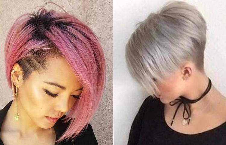 Desenho na parte de trás da cabeça raspada em meninas