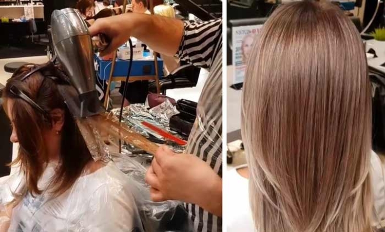 Técnica de coloração com toque de ar