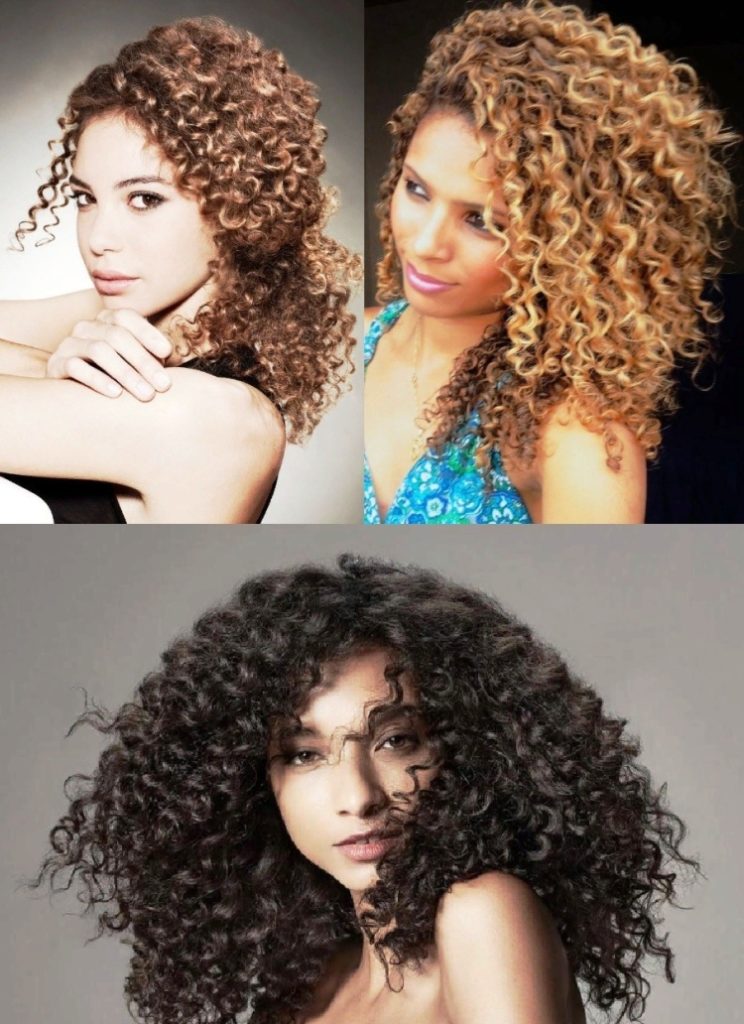 Química de luz para foto de cabelo médio